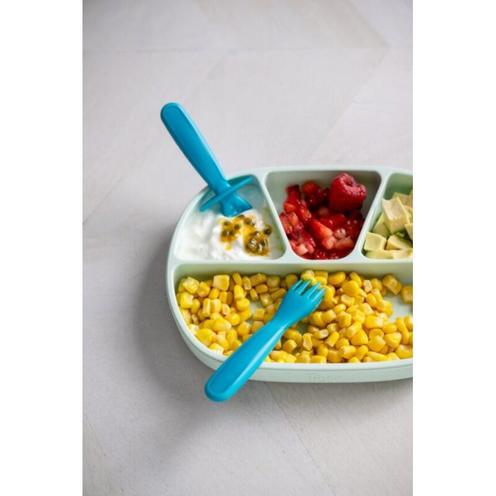Lot de 2 couverts d'apprentissage - Bleu - TIGEX
