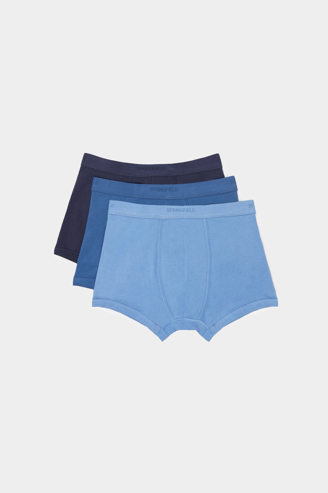 Pacote com 3 cuecas boxer básicas de algodão