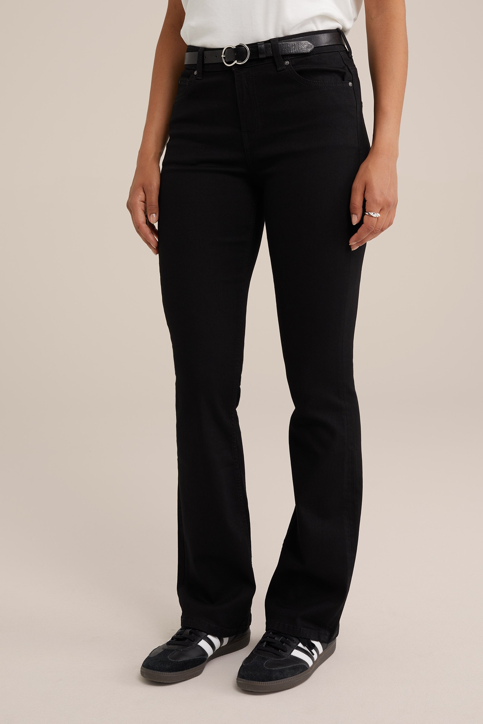mid rise bootcut jeans met superstretch Blue Ridge Zwart