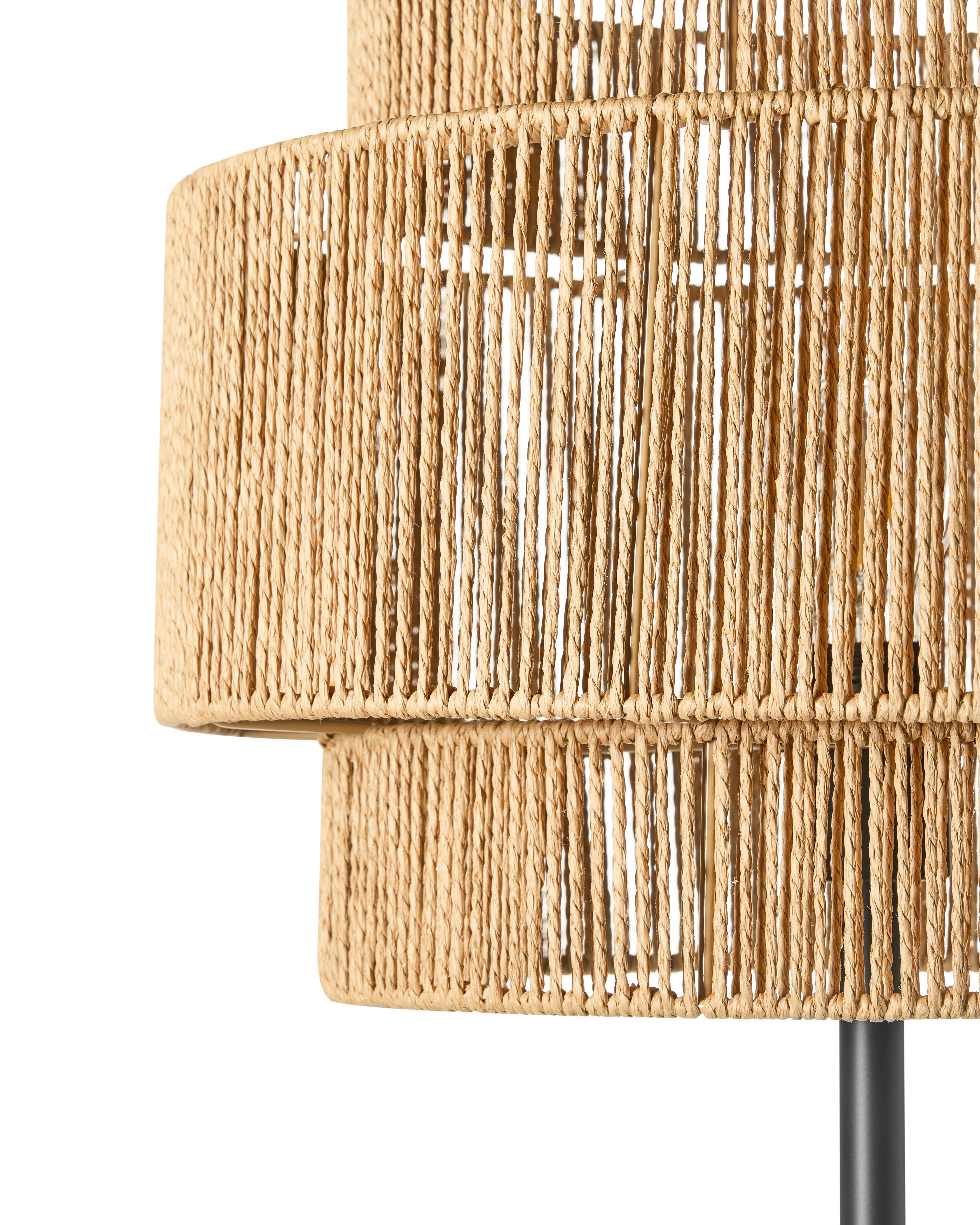 Staande lamp WOKIRO Papiertouw Natuurlijk