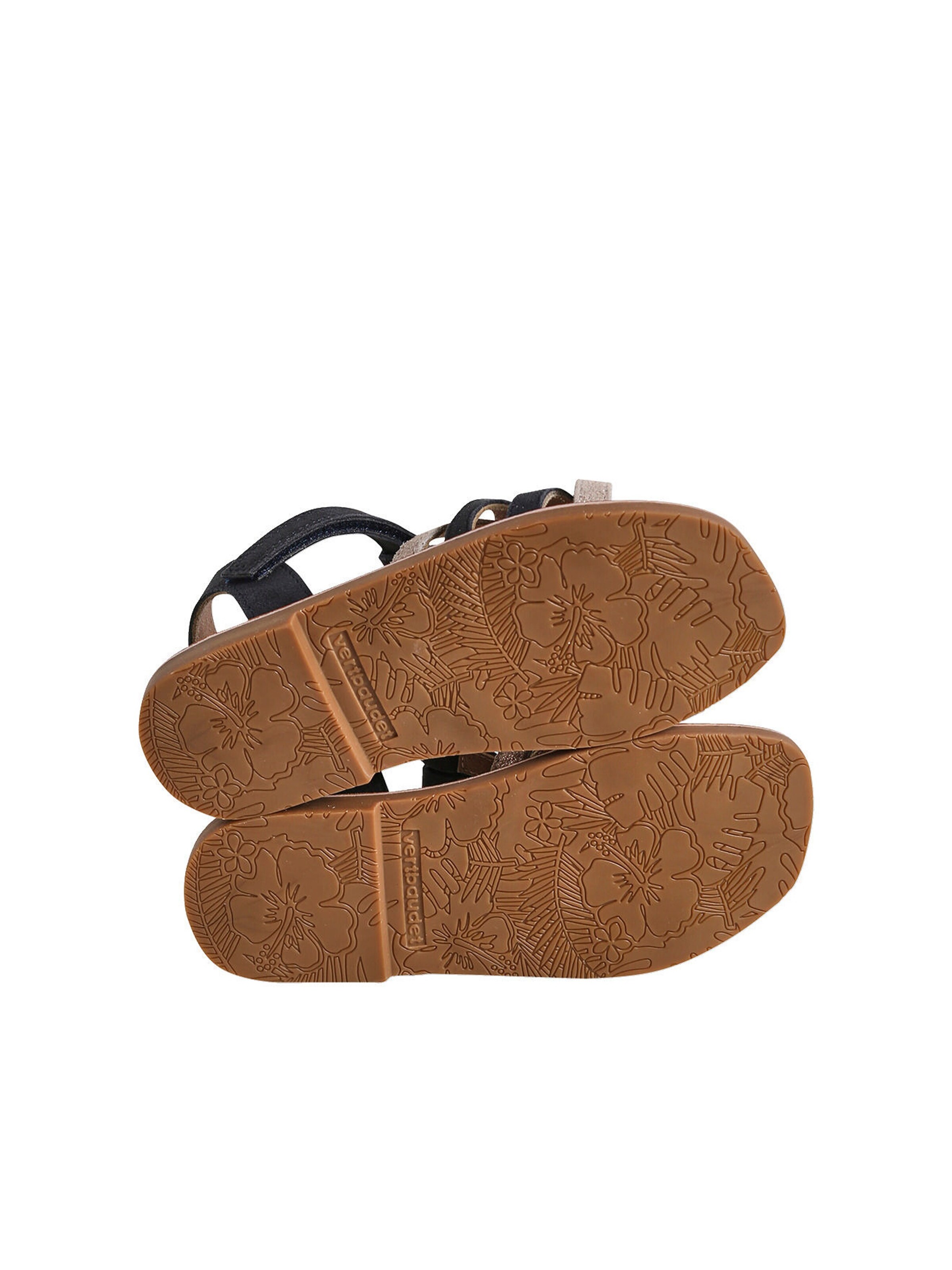 Vertbaudet Kinder Leder-Sandalen mit Anziehtrick set blau