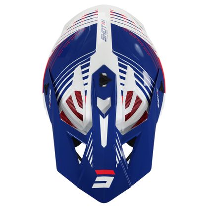 Casque cross Shot LITE FURY - NAVY RED GLOSSY 2022 - Bleu / Rouge