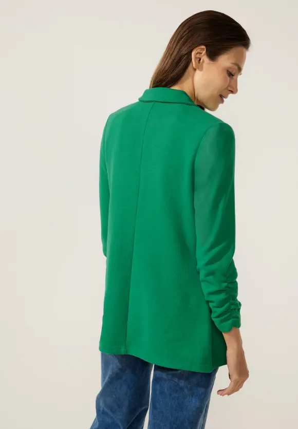 Longblazer mit Raffung - dark cameo green