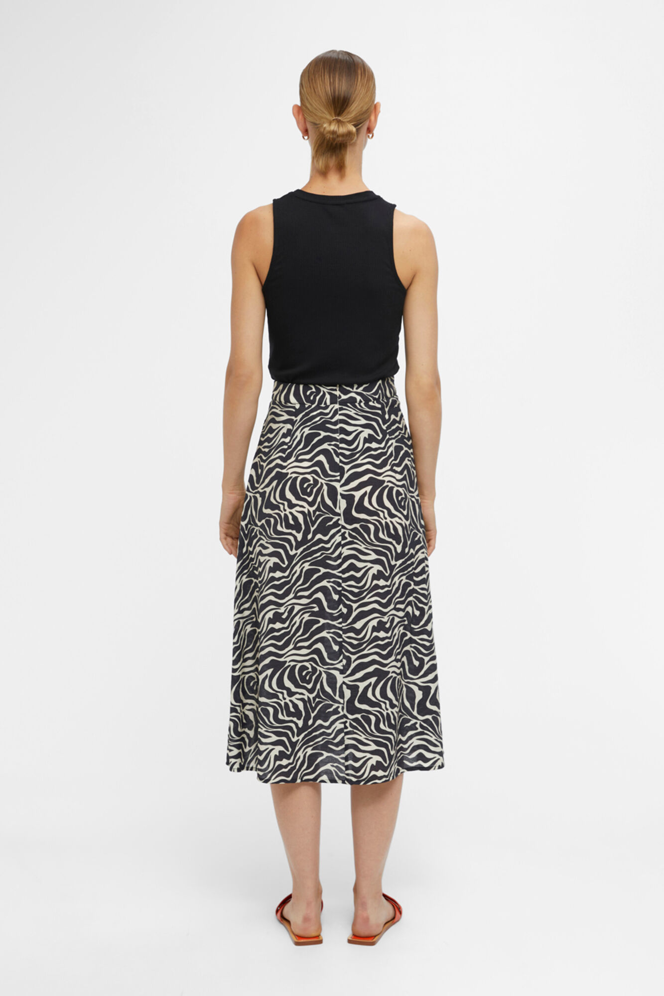 Falda midi - Negro