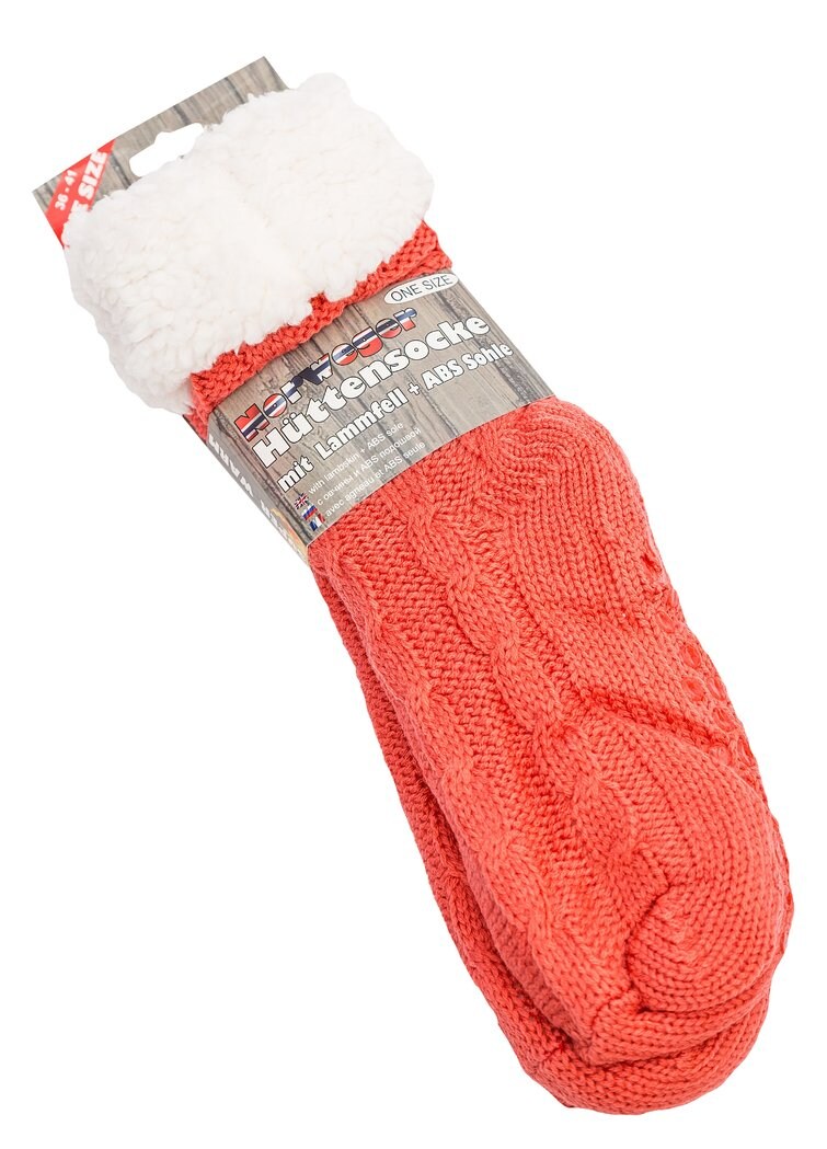 Yenita® Hüttensocke „CABLE“ mit ABS Sohle