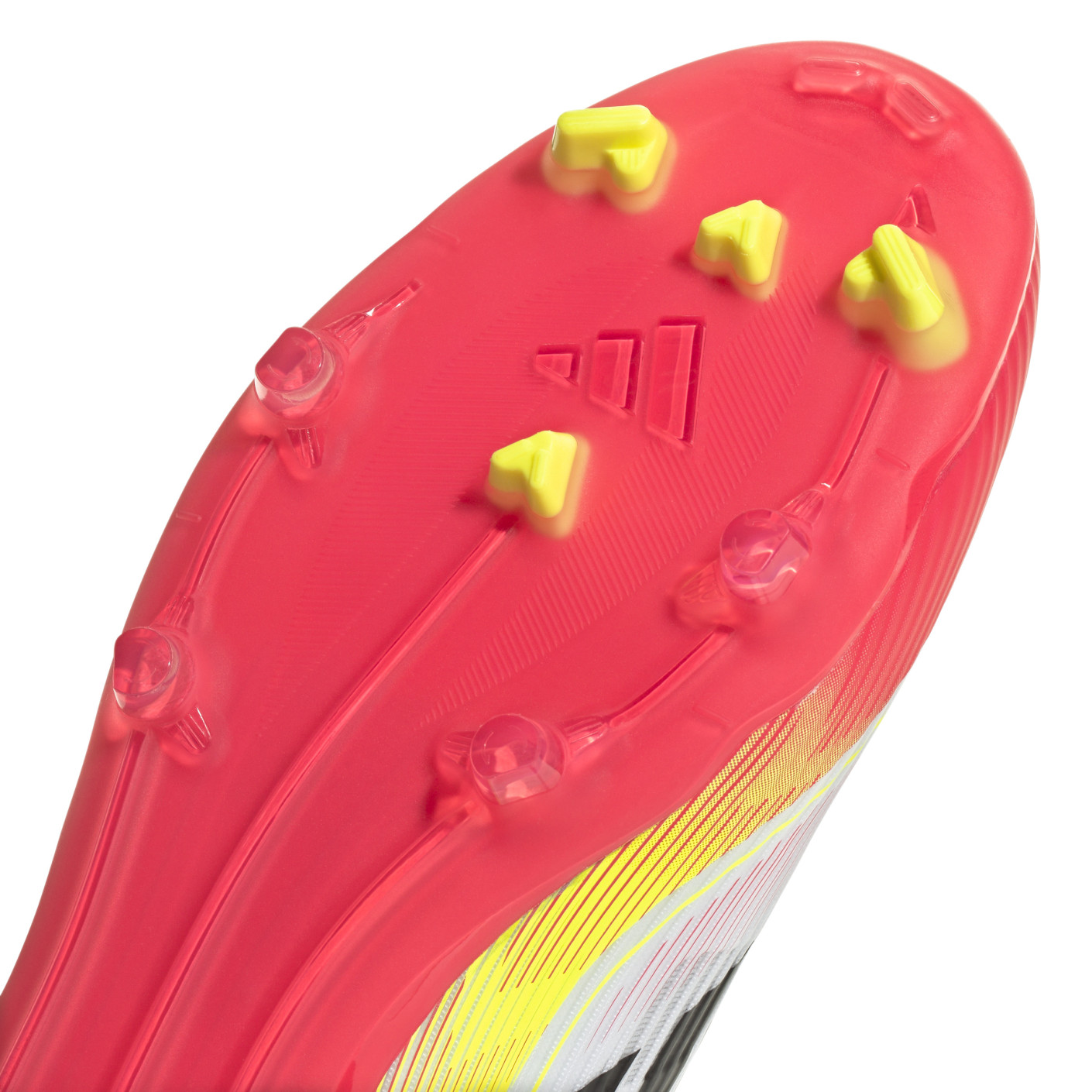 Adidas F50 League Veterloze Gras / Kunstgras Voetbalschoenen (MG) Wit Rood Zwart Geel