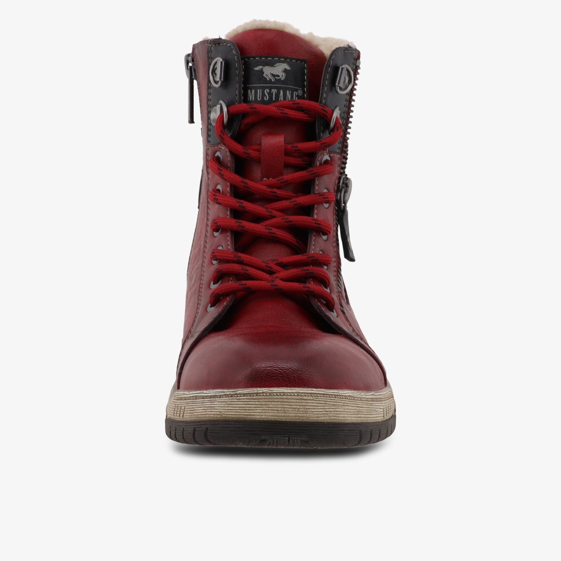 MUSTANG Damen Schnürstiefeletten rot