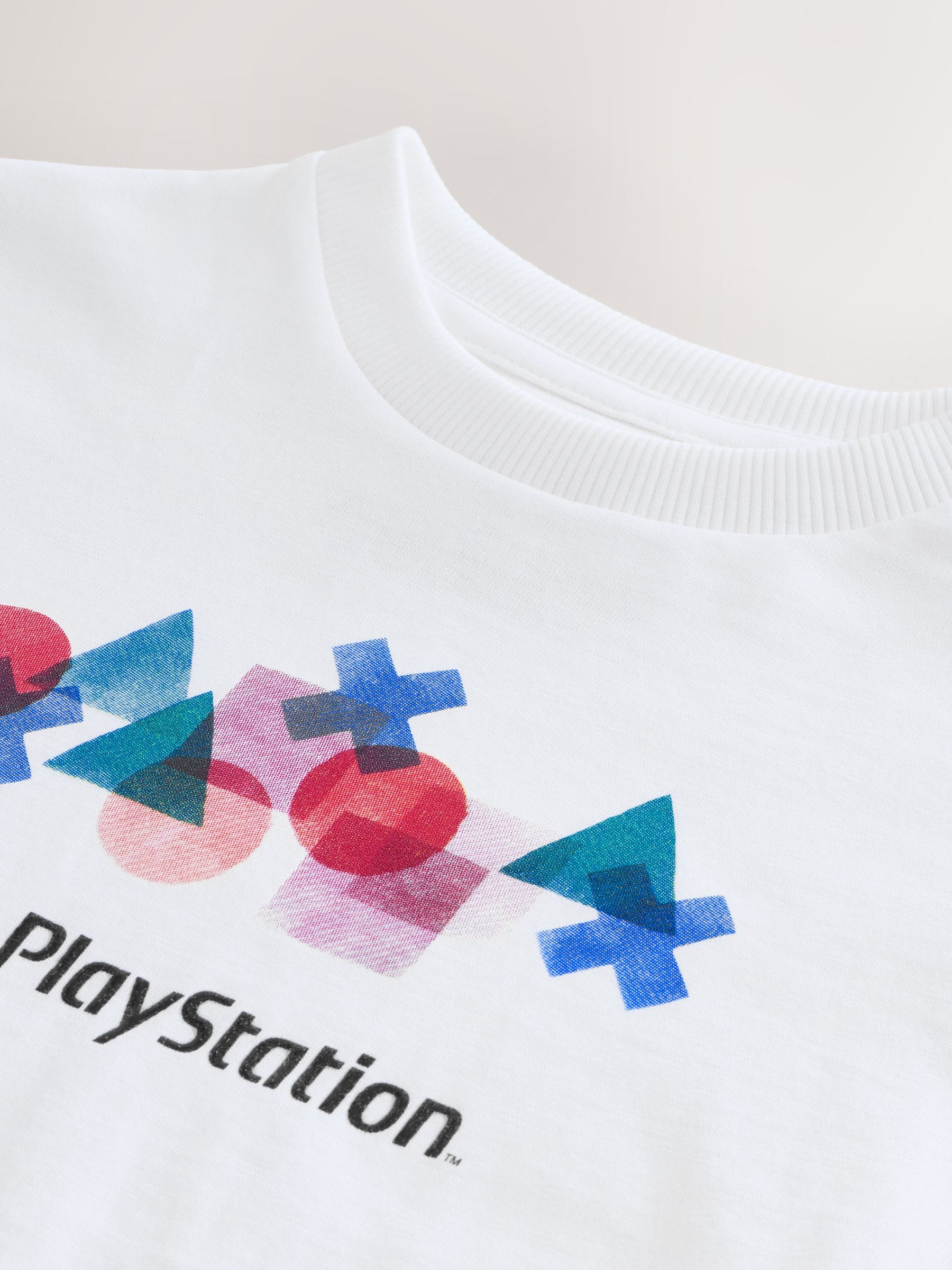 Wit - Playstation T-shirt van 100% katoen met korte mouwen (4-16jr)