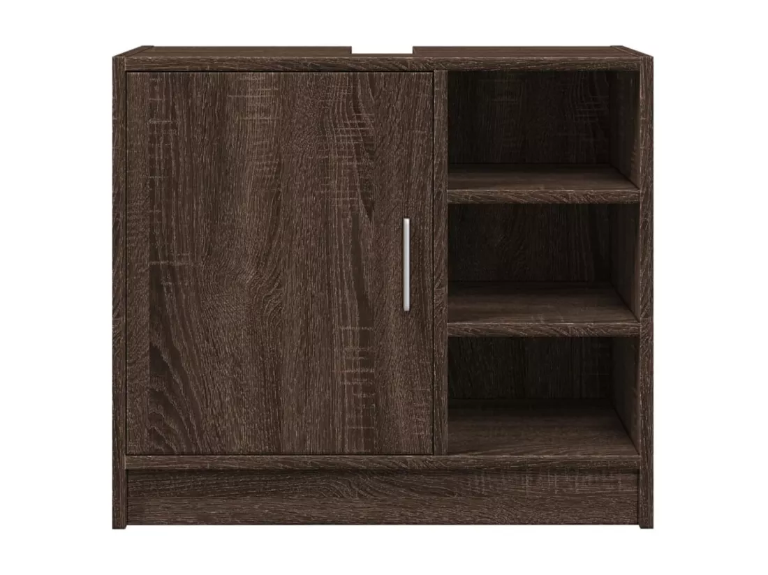 Armoire d'évier chêne marron 63x29x55 cm bois d'ingénierie