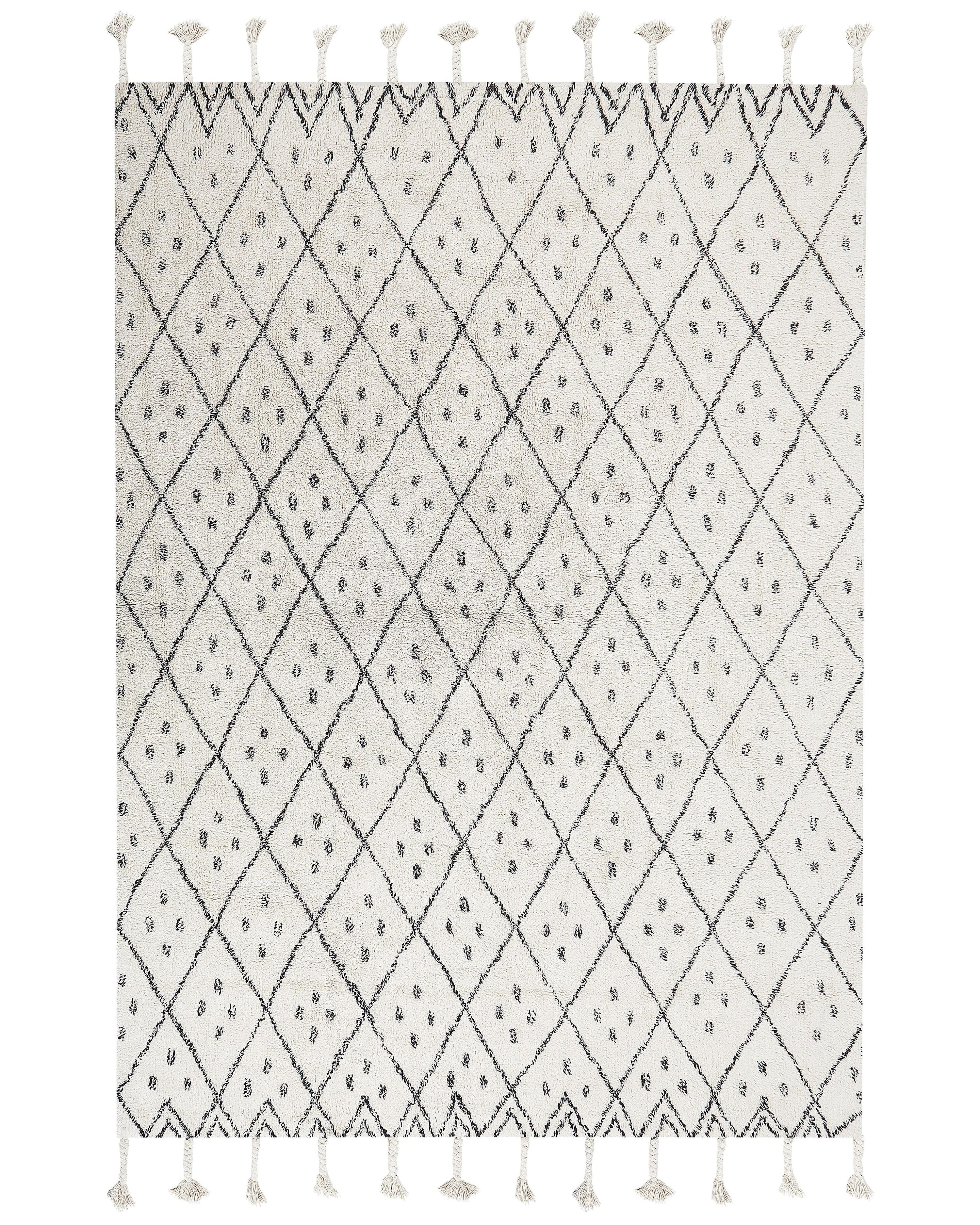 Vloerkleed AGADIR Gebroken wit 160 x 230 cm Katoen