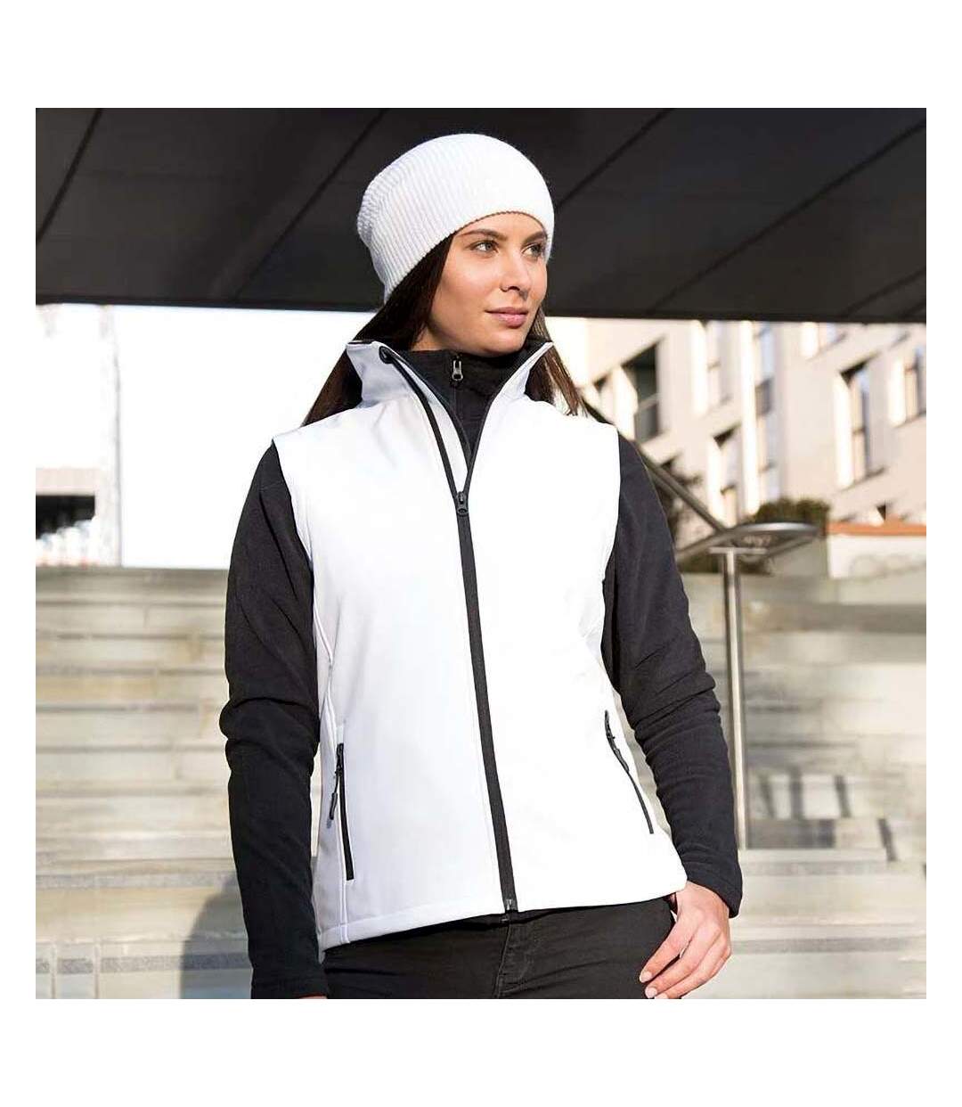 Result - Veste softshell sans manches - Femme (Blanc/Noir) - UTRW3698