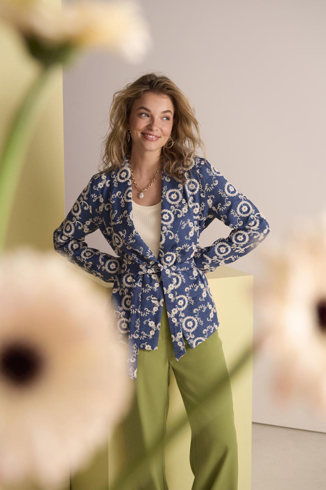Ydence blauwe dames blazer