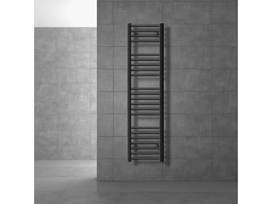 Radiateur Design Sahara, 300 x 1400 mm, Anthracite, Connexion Latéral, Forme Droit