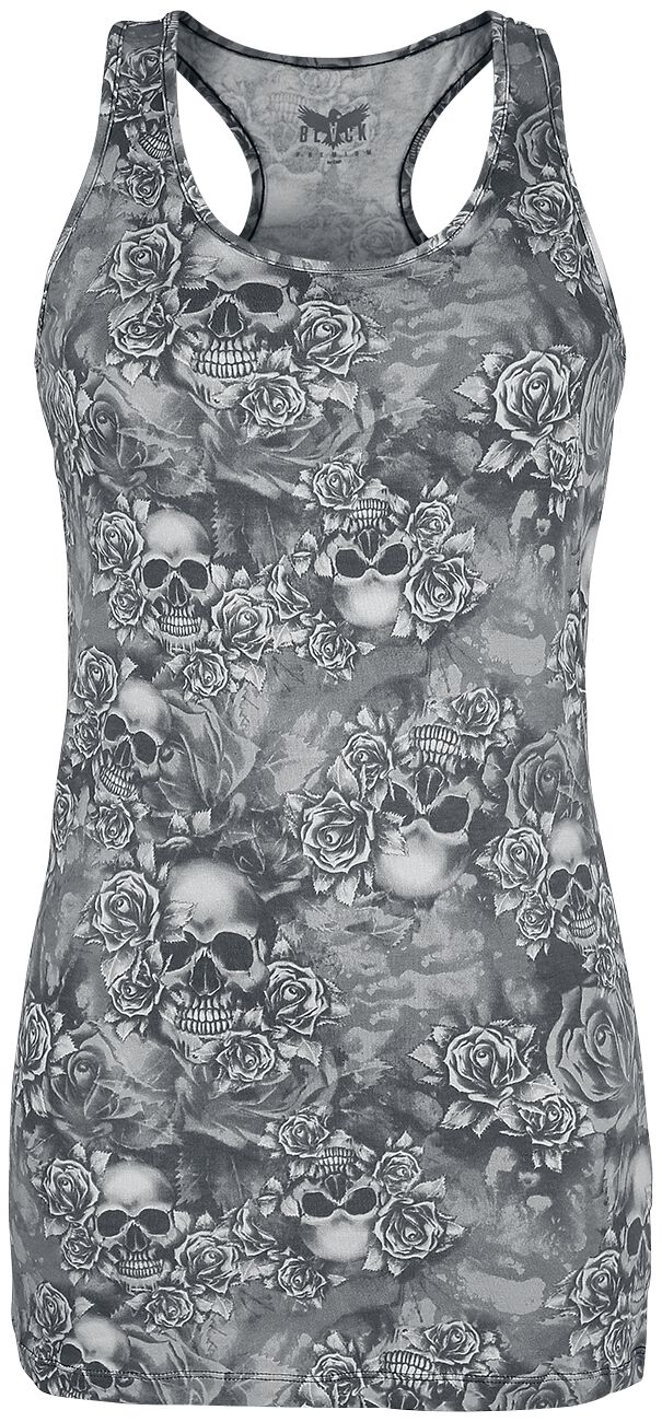 Haut Gris Avec T-Shirt En Dentelle Noire | Black Premium by EMP T-Shirt Manches courtes