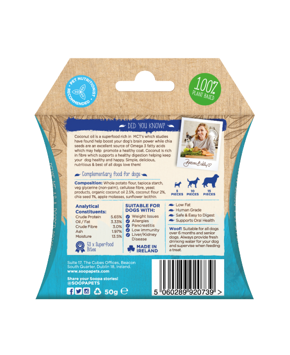 SOOPA - BLAND 4 for 119 - Healthy Bites Coconut & Chia Seed 50g