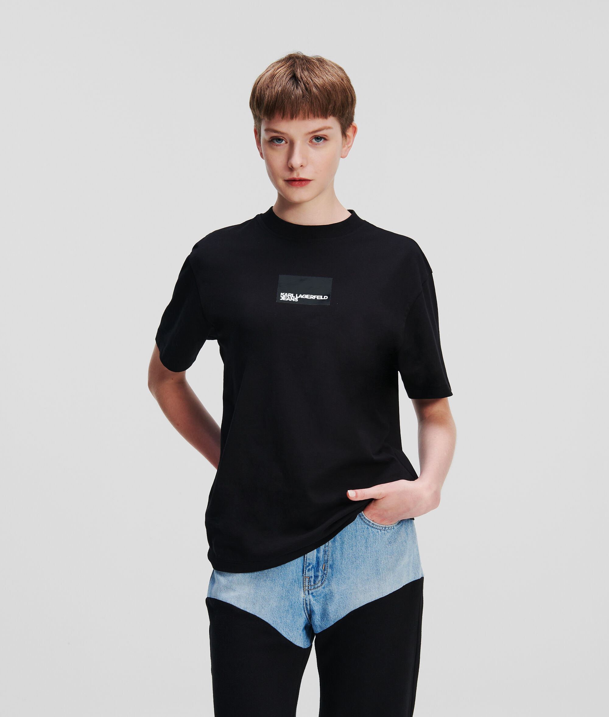 T-SHIRT À LOGO KLJ ENCADRÉ