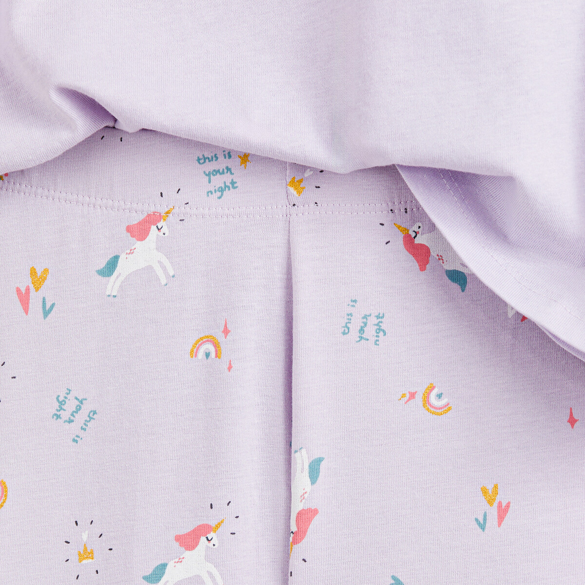 LA REDOUTE COLLECTIONS<br>Pijama com estampa de unicórnio, em malha