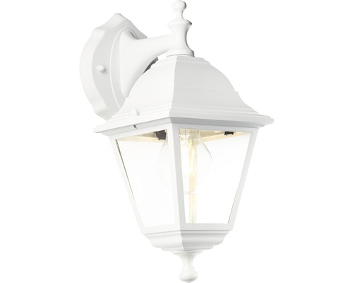 Buitenwandlamp, hangend, 1-lichts, 31x14 cm, wit