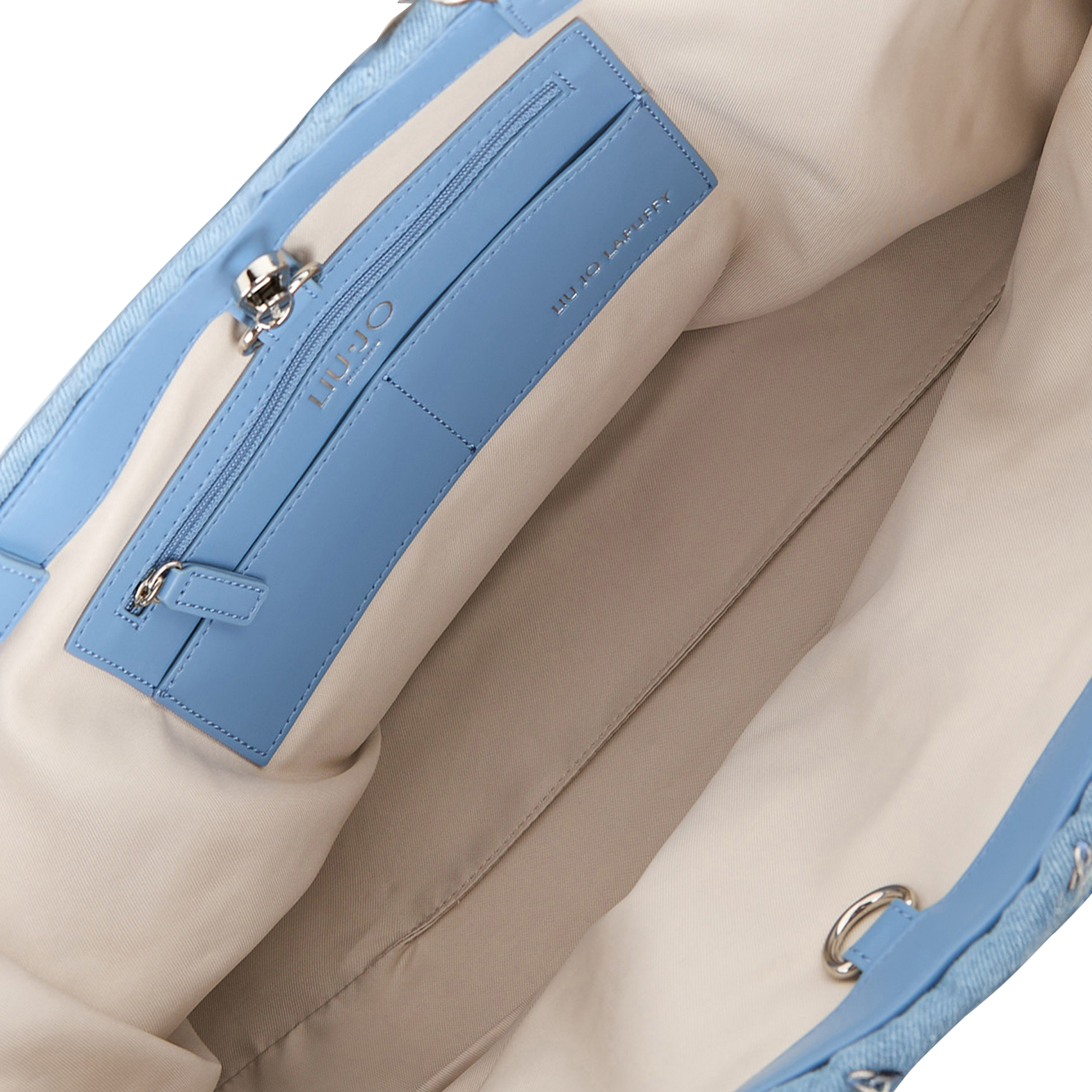 Sac porté épaule large en denim | Bleu