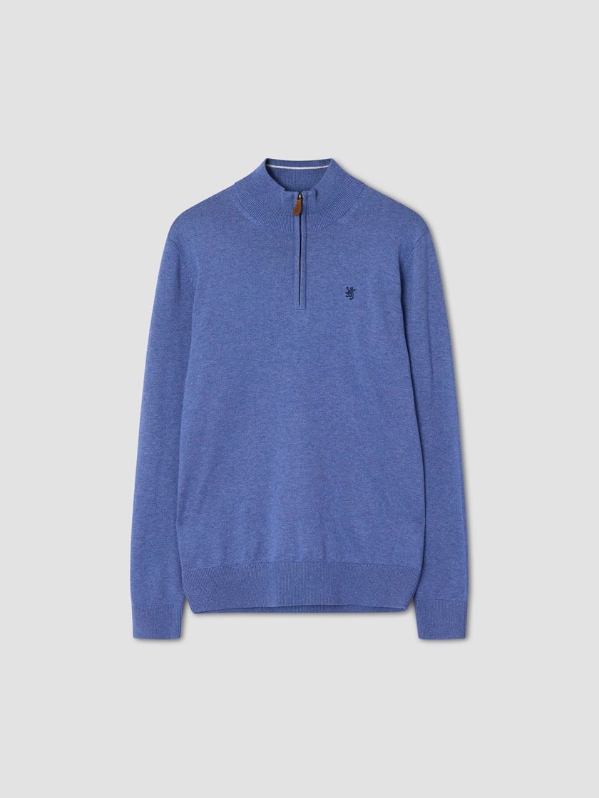 Georg zip genser Ensign Blue