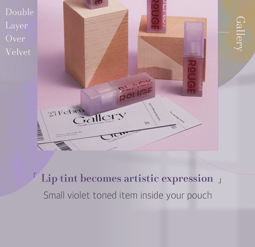 BLACK ROUGE - Dubbele laag over Velvet Tint Gallery Edition - 8 kleuren