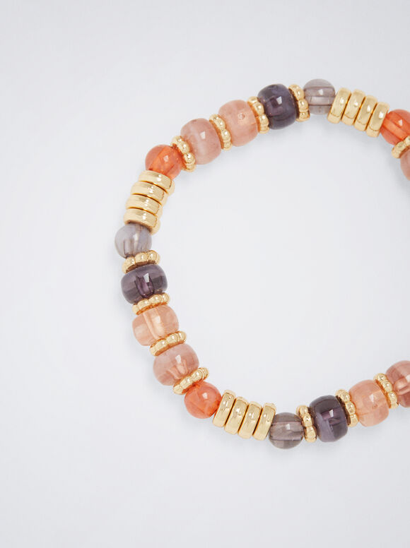 Pulseira elástica com resina - Multicolorida