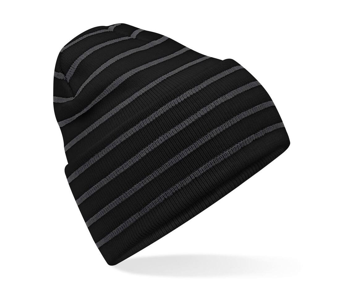 BEECHFIELD BF39R - Bonnet rayé avec rabat