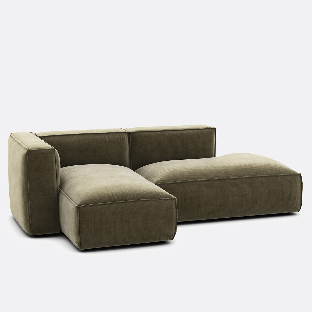 LA REDOUTE INTERIEURS<br>Sofá em veludo de canto esquerdo Vintage Seven