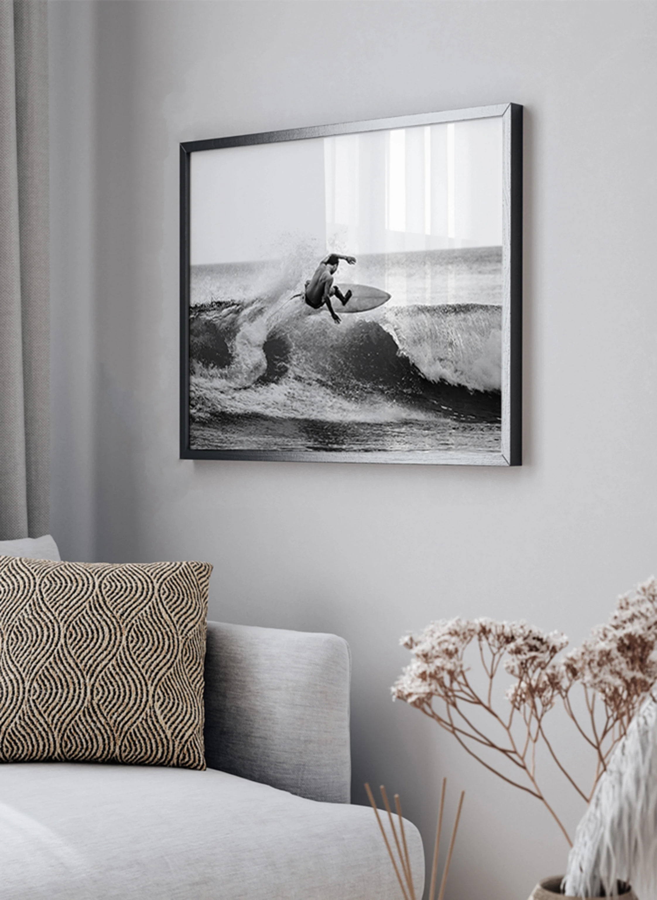 JACOB BADEN Wandbild SURFTAG mit Rahmen