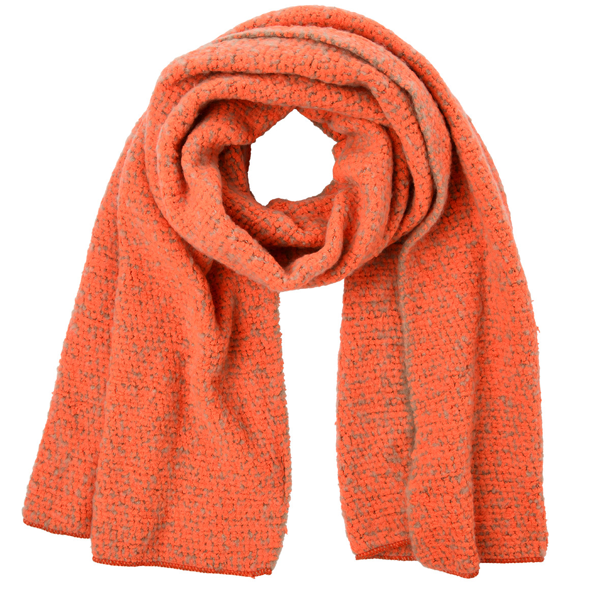 Gina Benotti Damen Winterschal zweifarbig orange / grau