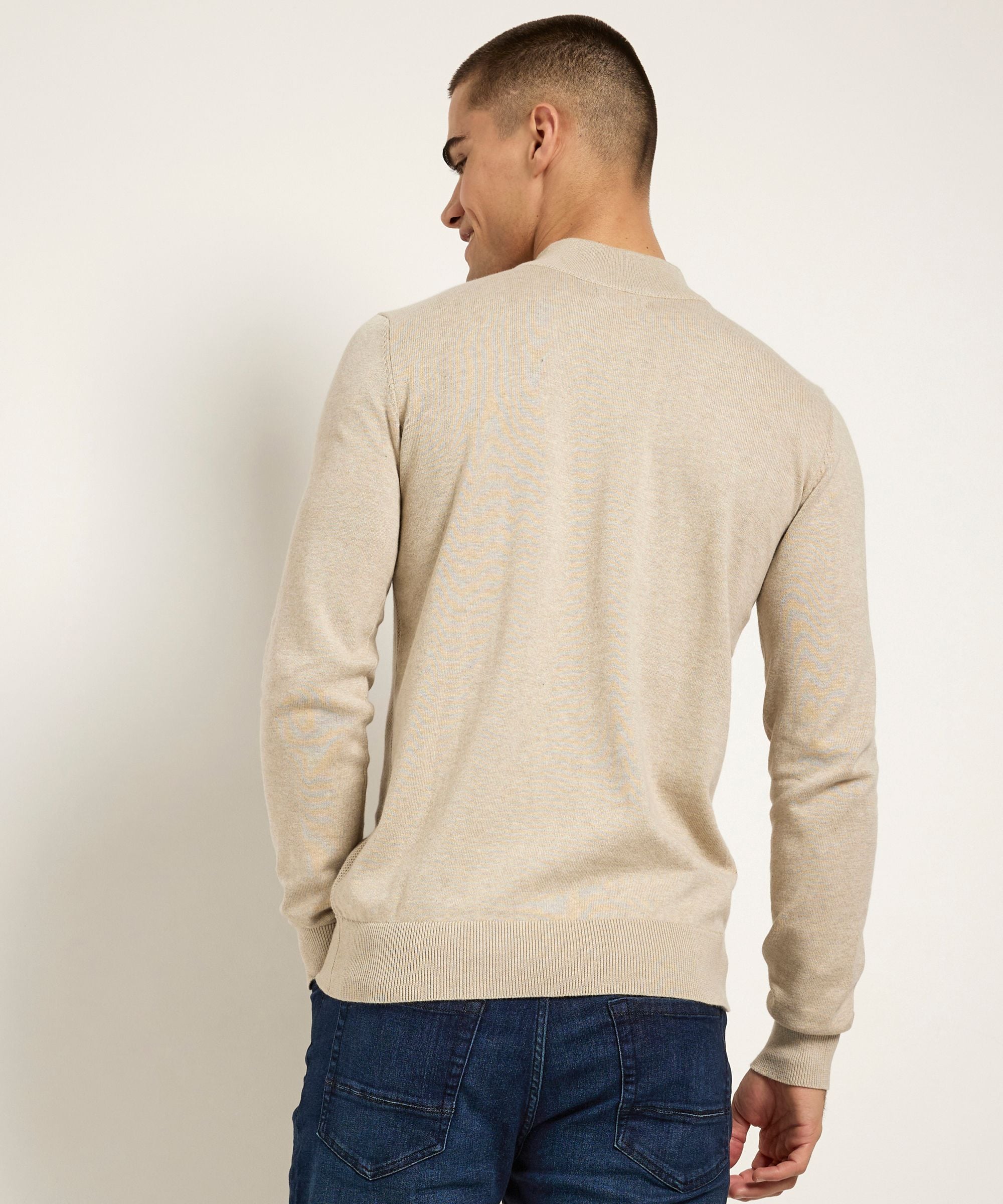 beige trui met rits