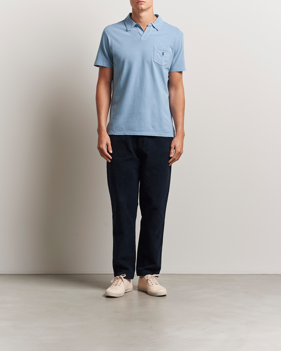 Polo Ralph Lauren Johnny Cotton/Linen Polo Channel Blue