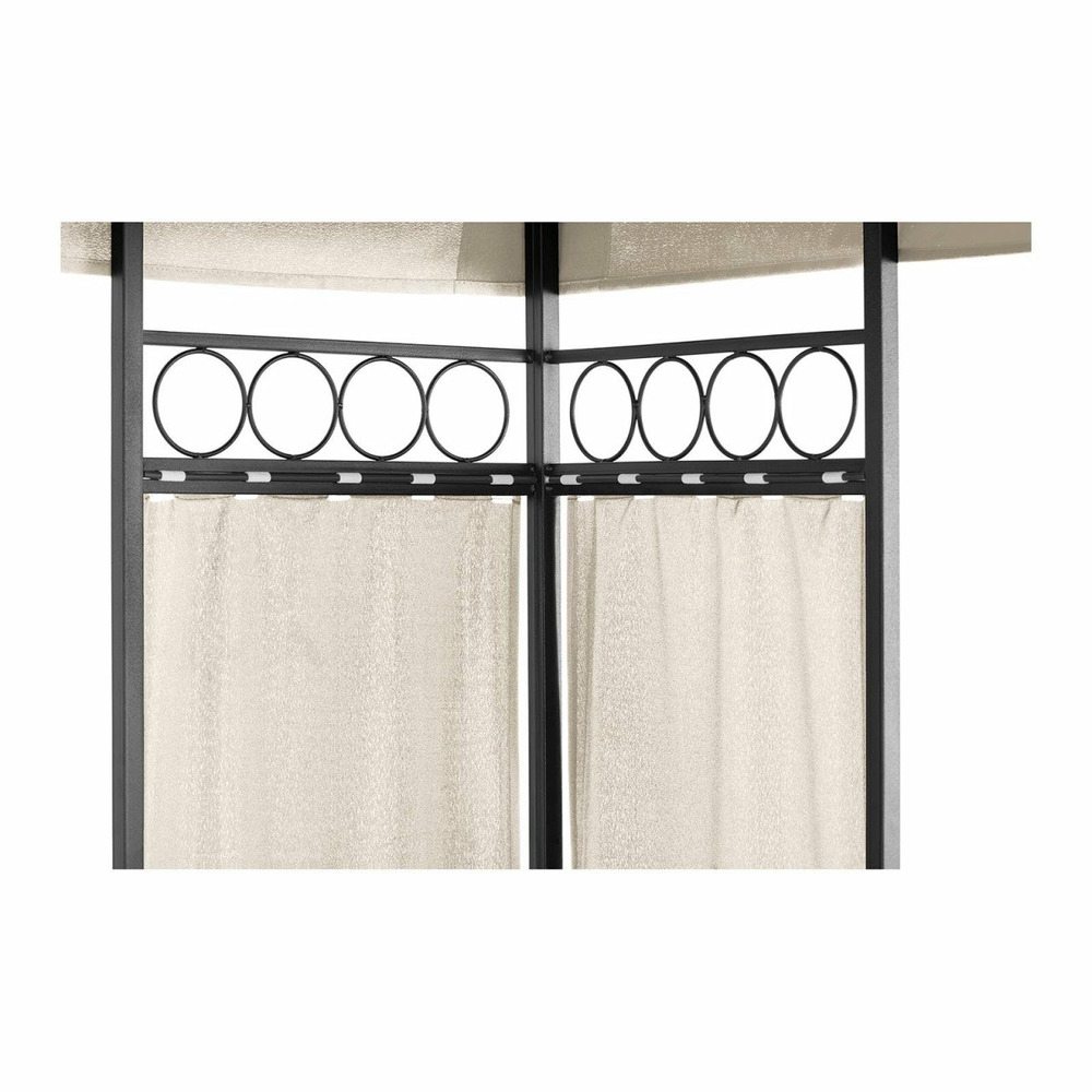 Pergola pavillon barnum tonnelle tente abri gazebo de jardin terrasse beige - 3 x 4 m - 160 g/m² - beige