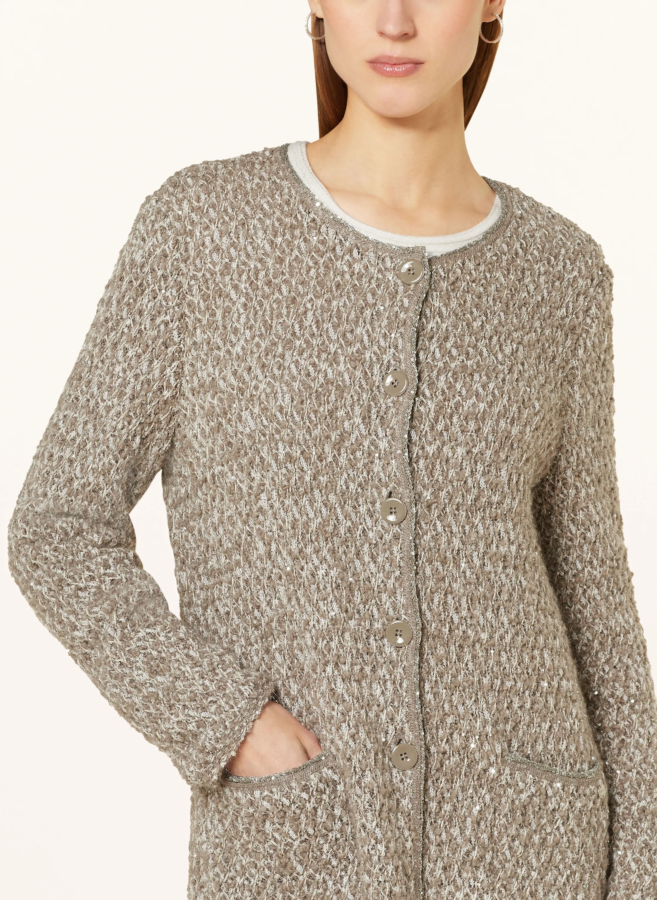 MARC CAIN Strickjacke mit Pailletten