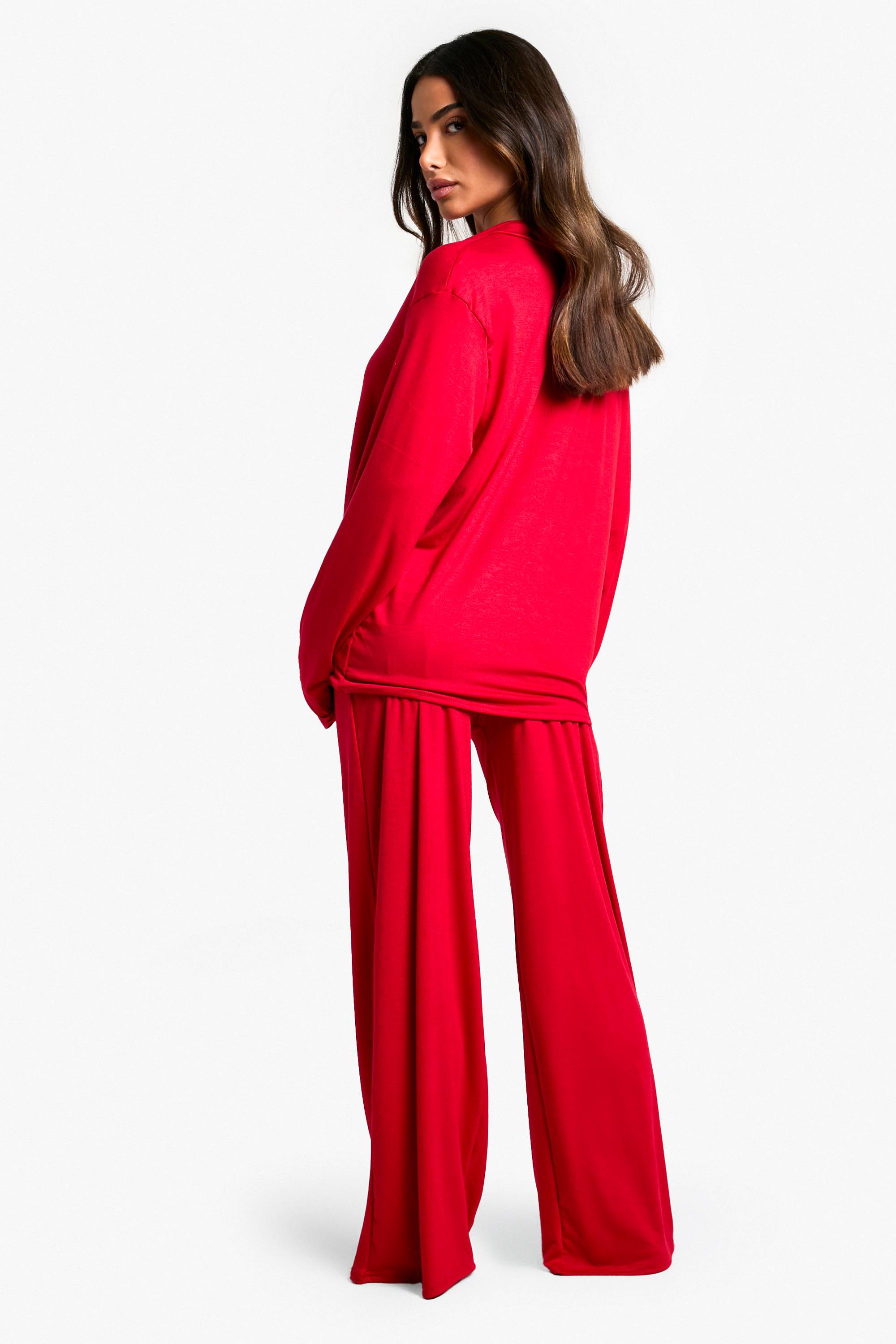 boohoo Ensemble De Pyjama Petite Avec Haut À Manches Longues Et Pantalon