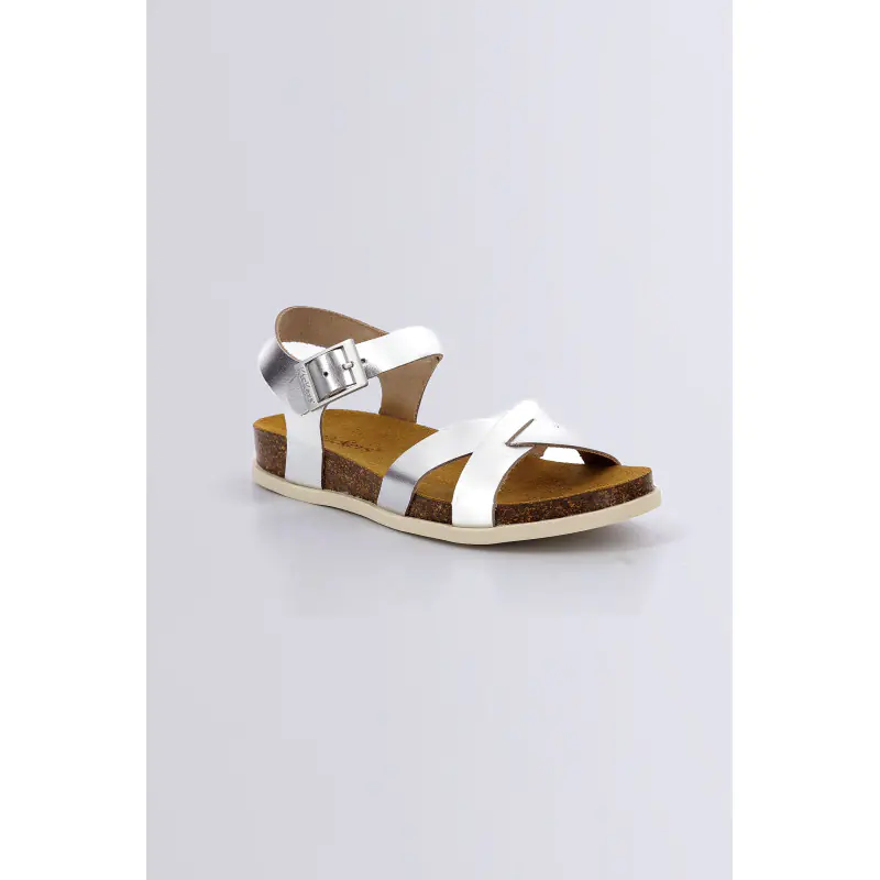 Kick alberta Argent SANDALES Cuir Femme