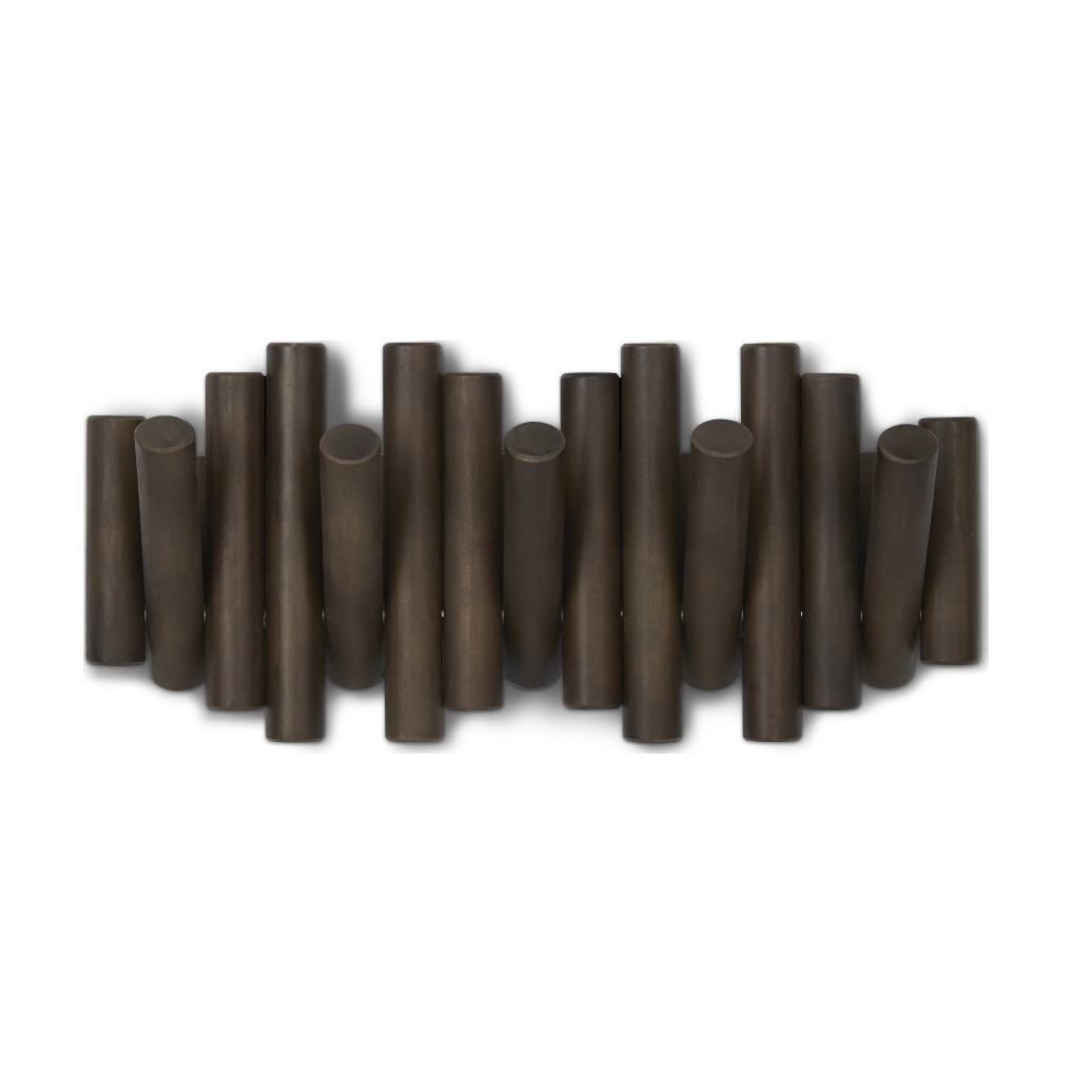Wandkapstok Umbra Picket 5 haken walnoot hout