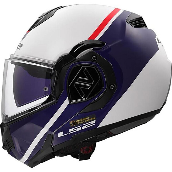 LS2 - Casque FF906 Advant Swipe Bleu / Blanc / Rouge / Brillant