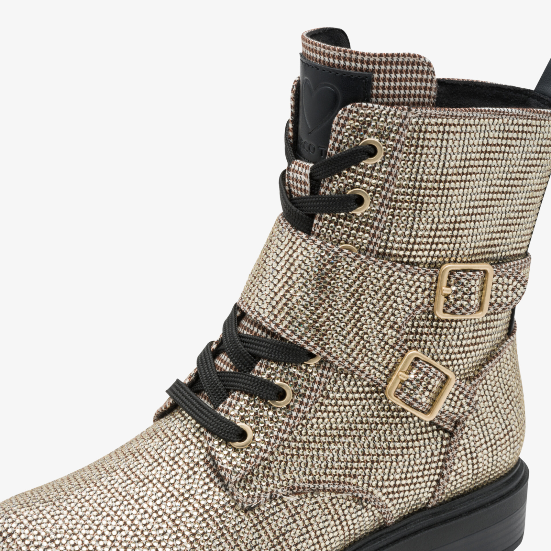 MARCO TOZZI Damen Schnürstiefeletten gold