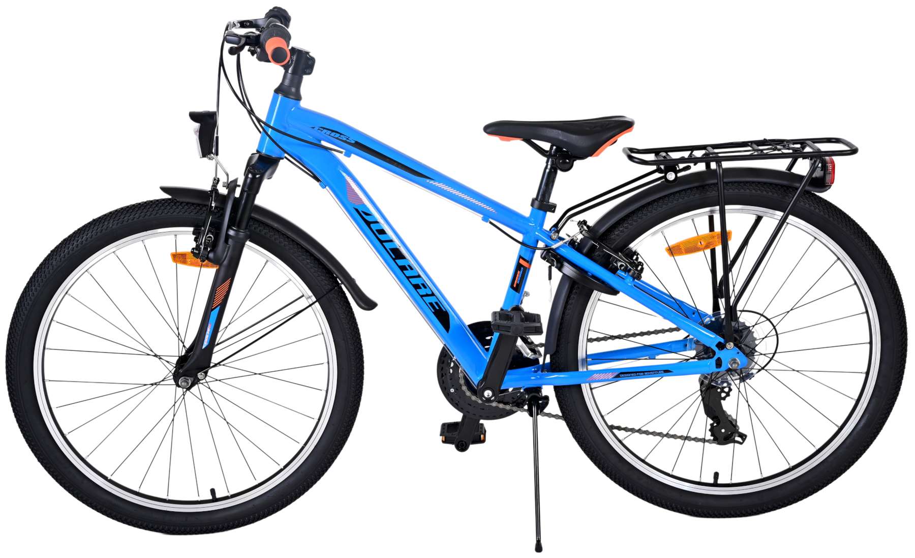 TPFSports Cross Kinderfahrrad - Jungen - 2 Handbremsen - 18 Gänge - 24 Zoll - Grau