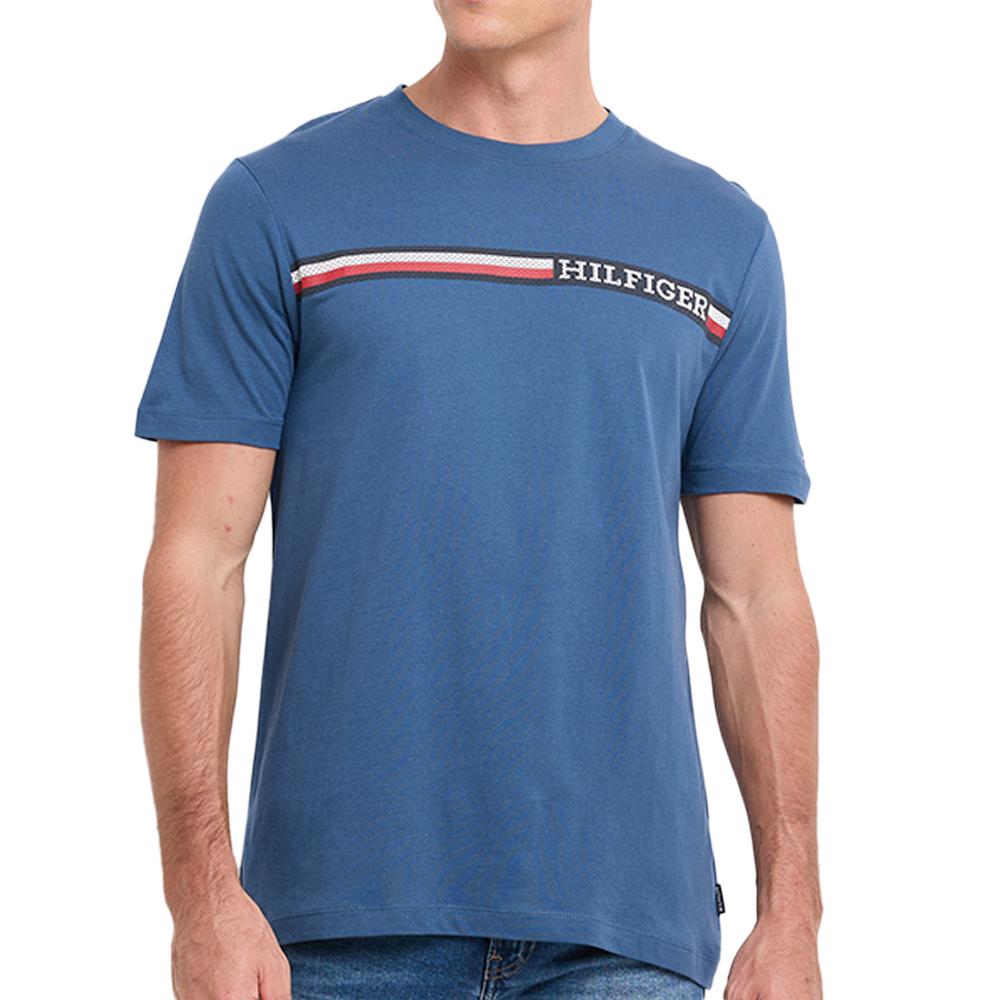 Tommy Hilfiger T-shirt Bleu Homme Tommy Hilfiger Chest