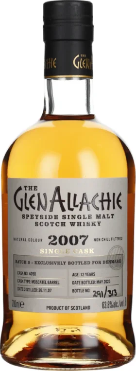 GLENALLACHIE 12 YEARS 2007 MOSCATEL SINGLE CASK 70CL