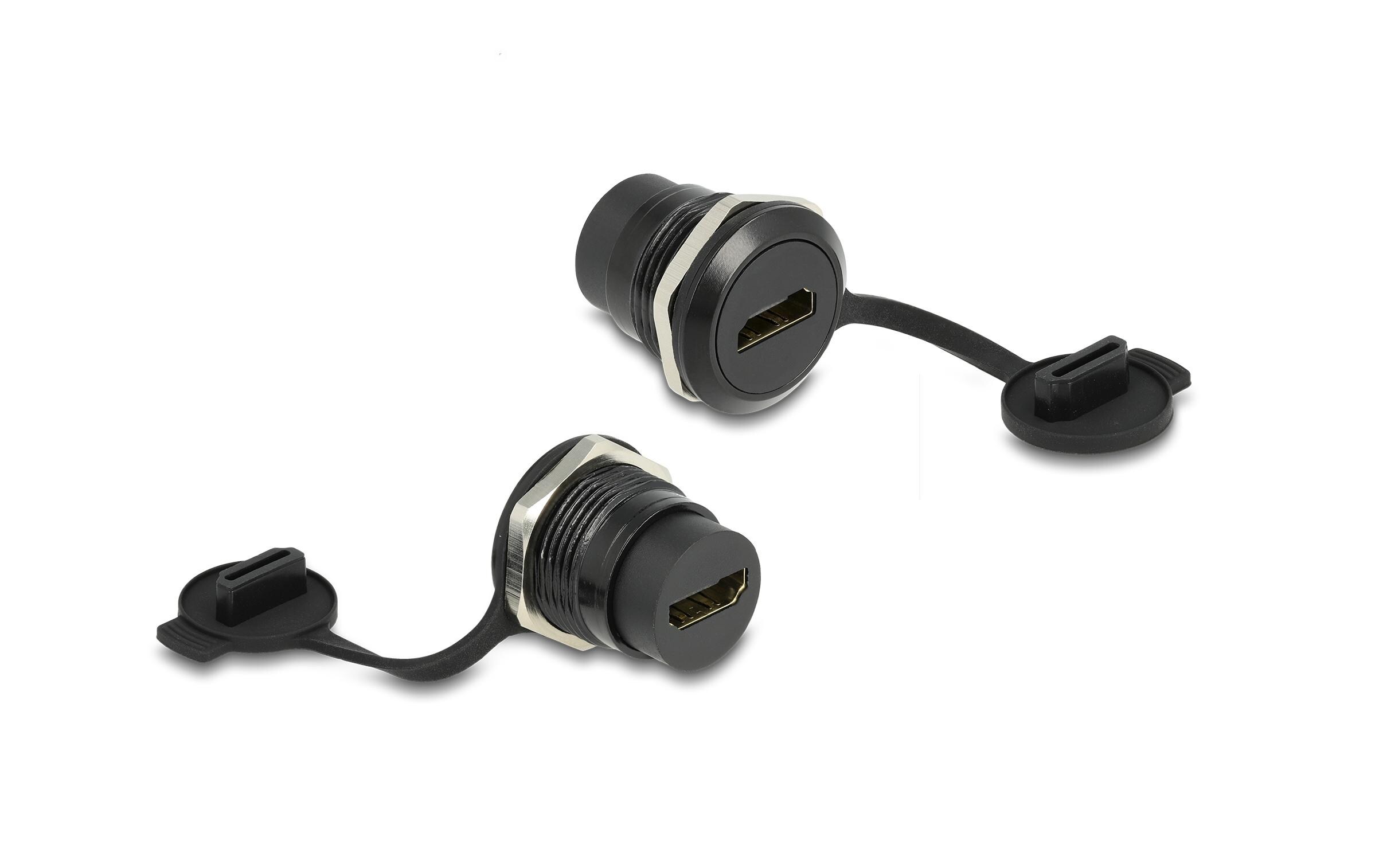 HDMI-A Einbaubuchse -Delock HDMI-A Einbaubuchse mit Staubschutzkappe