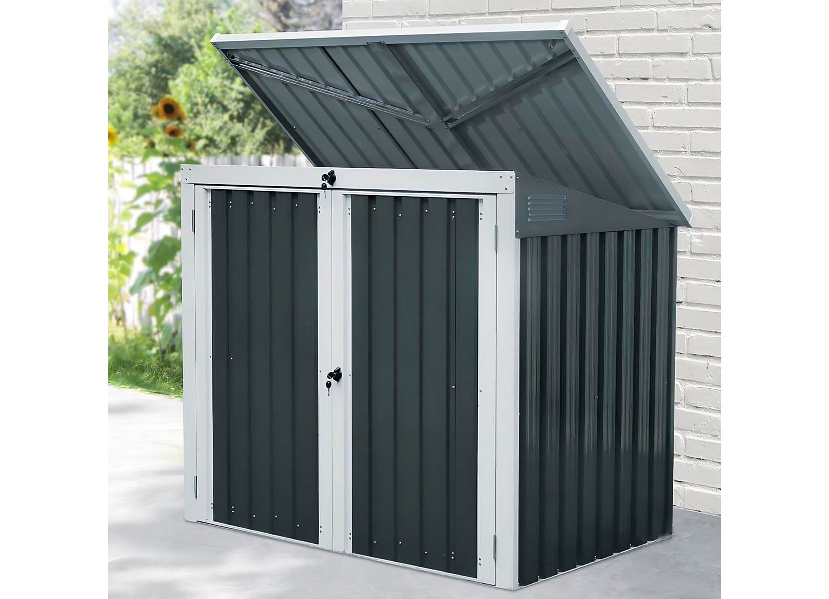 Home Deluxe Mülltonnenbox BASURA M 2x 240 Liter