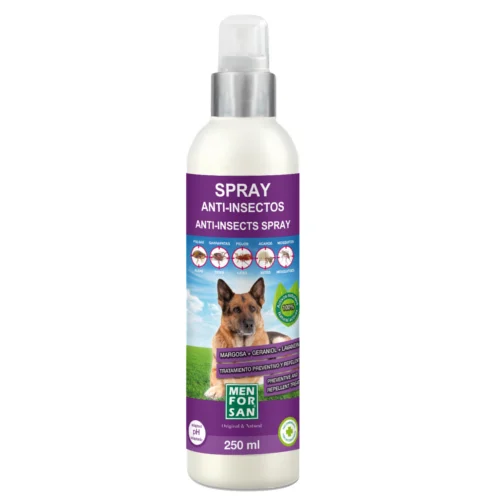 Spray repelente de insetos Menforsan para cães
