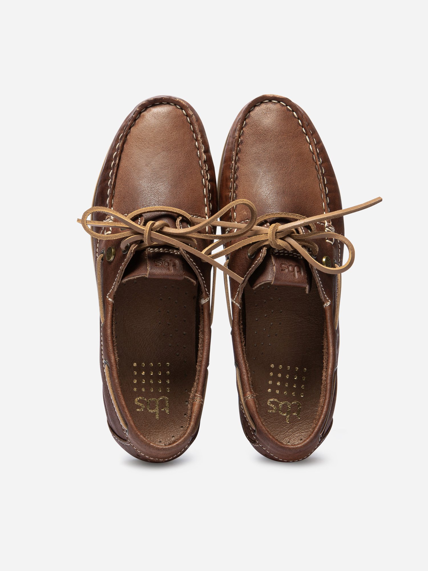 Chaussures Bateau Femme Cuir Marron