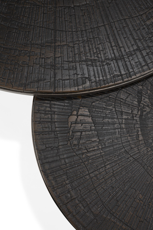 Ethnicraft Nesting round salontafel set van 2 Bronze