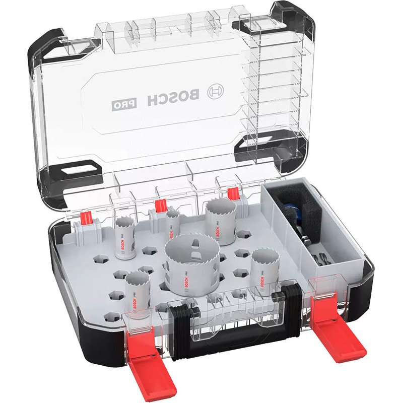 Coffret de scies trépans Bosch PRO Multi Matière PC Plus, 9 pièces