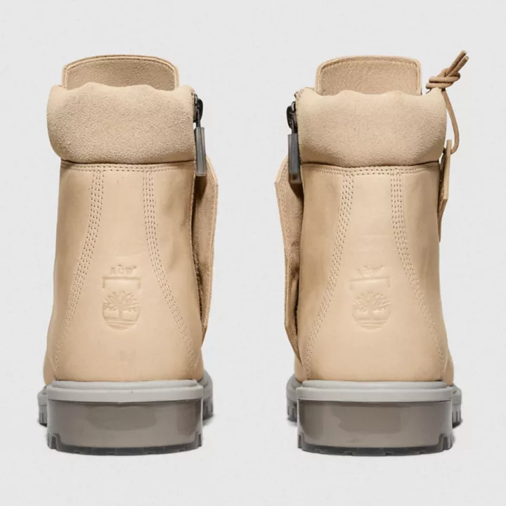 Bota masculina A-COLD-WALL* de 15 cm com zíper na cor marrom