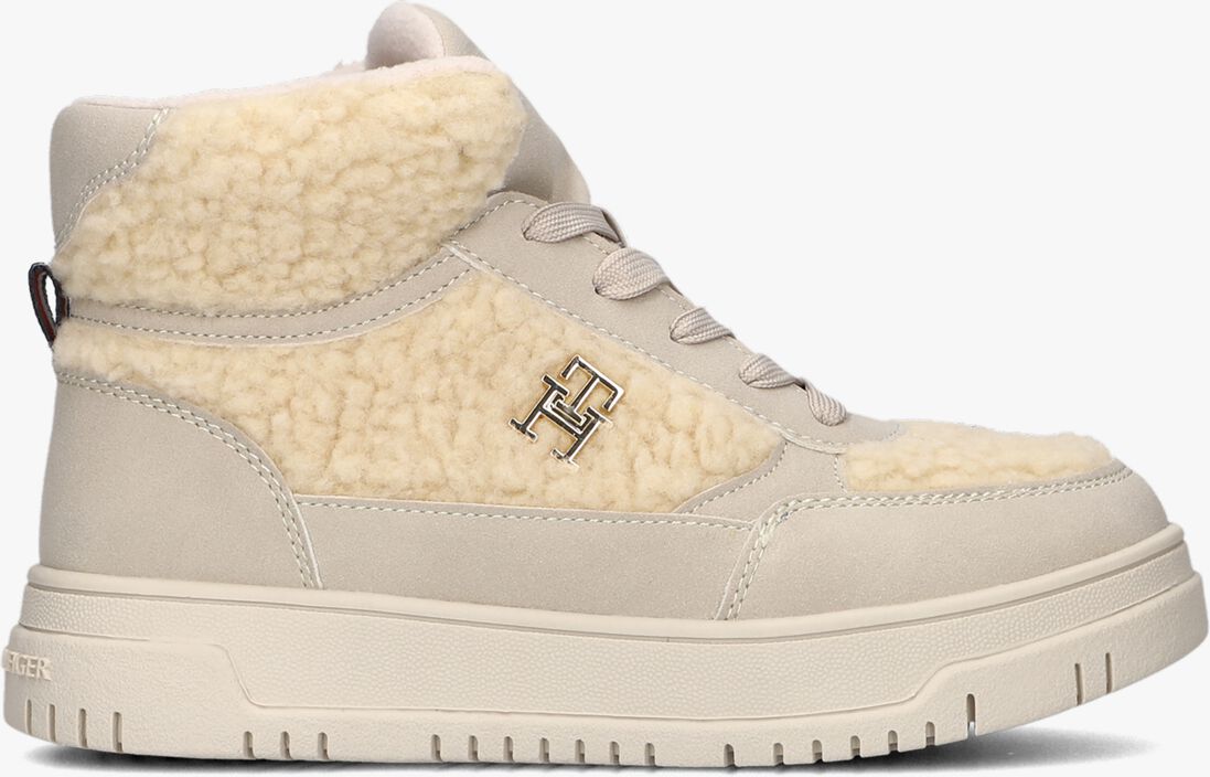 TOMMY HILFIGER beige tommy hilfiger hoge sneaker high top lace-up